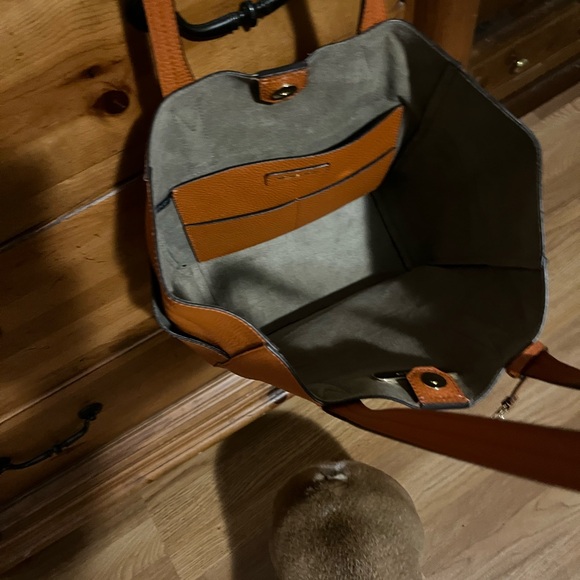 ***Sold***Michael Kors, used good condition,orange tote - Picture 4 of 5